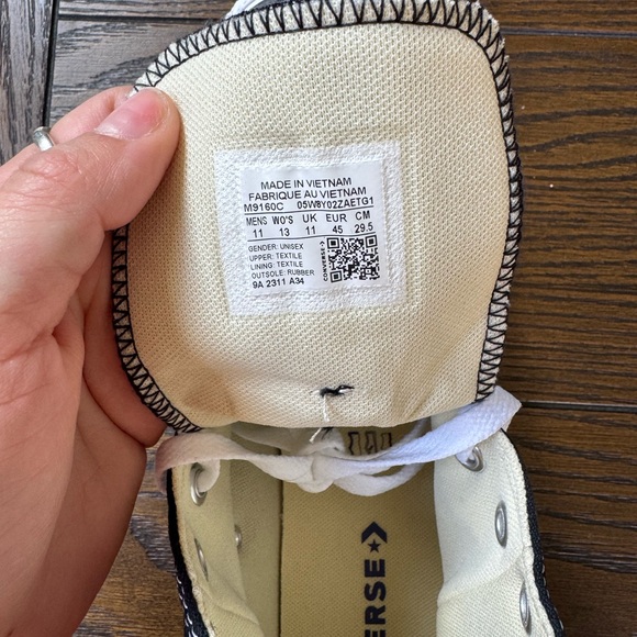 Converse All Star Black and White High-Tops - Picture 5 of 5